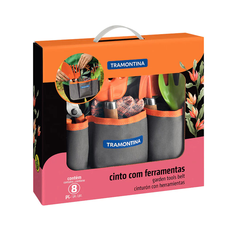 Conjunto para Jardinagem com Cinto e 8 Peças