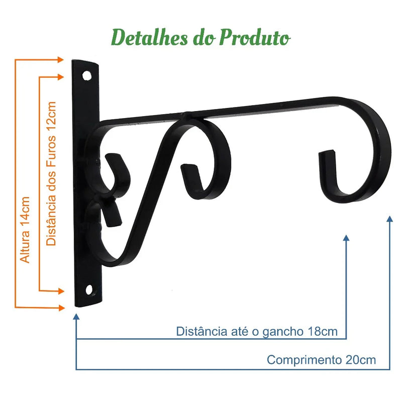 Suporte Rústico de Parede para Jardim