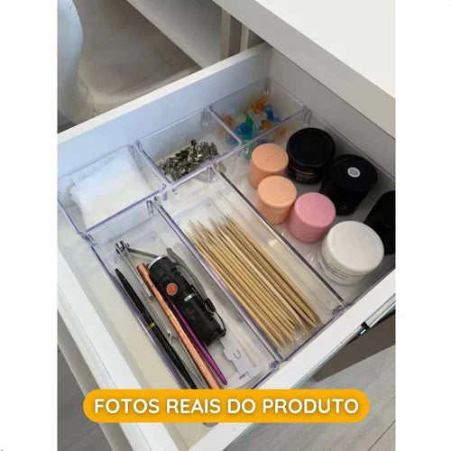 Kit com 25 Organizadores Multiuso Modulares